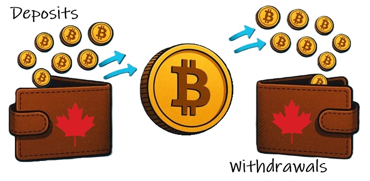 Deposits and Withdrawals in BTC Canada Casinos