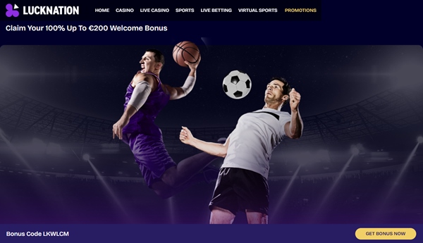 LuckNation Sportsbook Welcome Bonus
