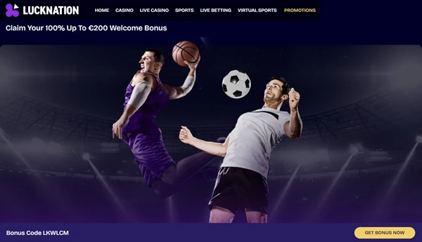 LuckNation Sportsbook Welcome Bonus