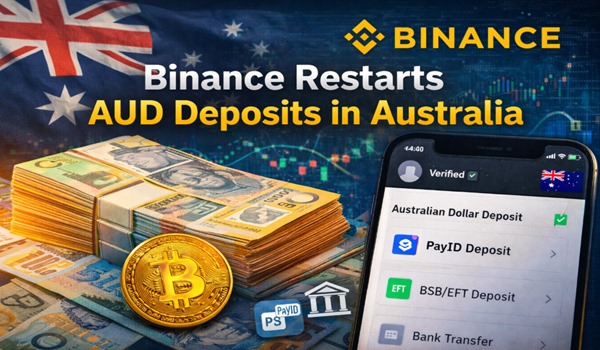 Binance Restarts AUD Deposits in Australia
