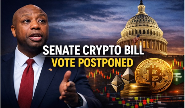 Senate Crypto Bill Vote Postponed After Industry Opposition and Political Friction