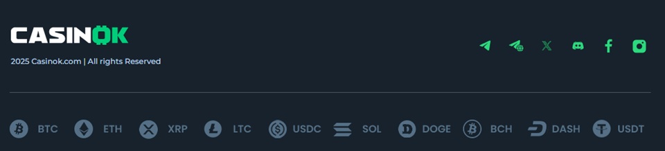 CasinOK payment methods