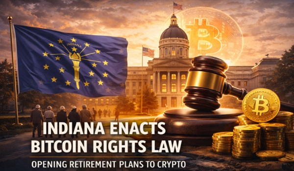 Indiana Signs Landmark Bitcoin Rights Law Opening Retirement Plans to Crypto