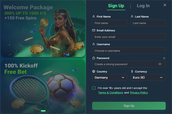 BetPortal Registration Process