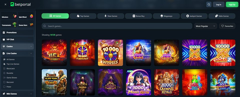 Betportal Casino Games