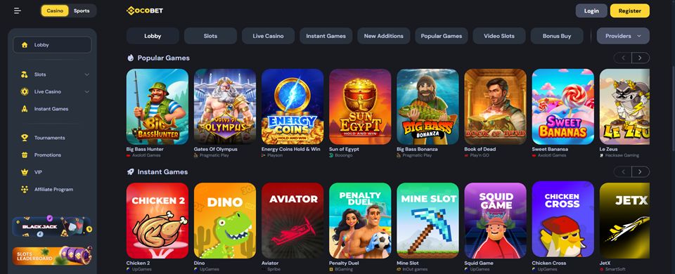 Cocobet casino games