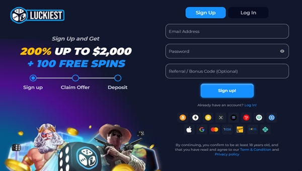 Luckiest casino registration