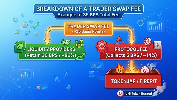 UNI trader swap fee breakdown